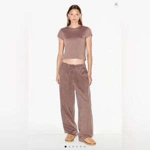 Skims Woven Lounge Oversized Pant – Umber Size Small NWT